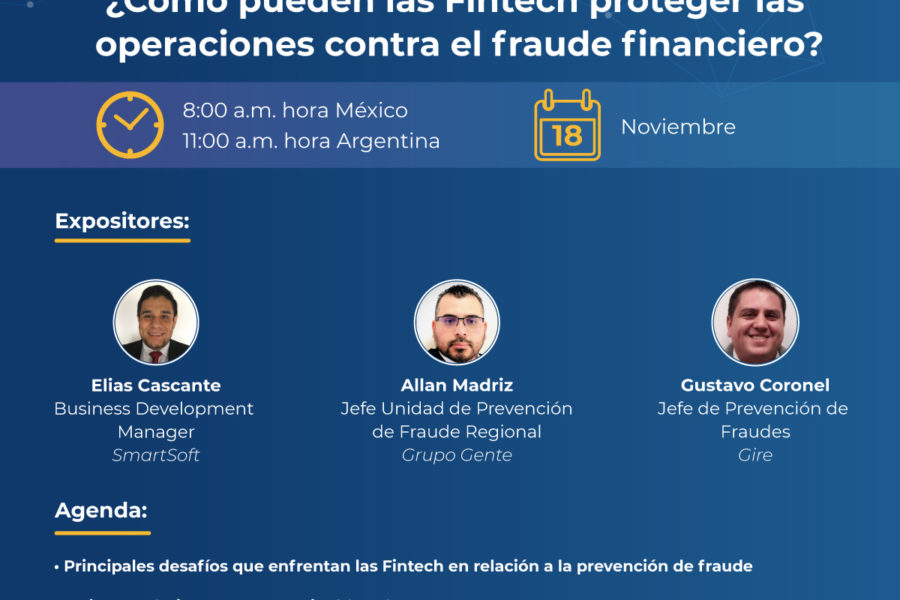 Webinar Gratuito- ¿Cómo pueden las Fintech proteger las operaciones contra el fraude financiero?